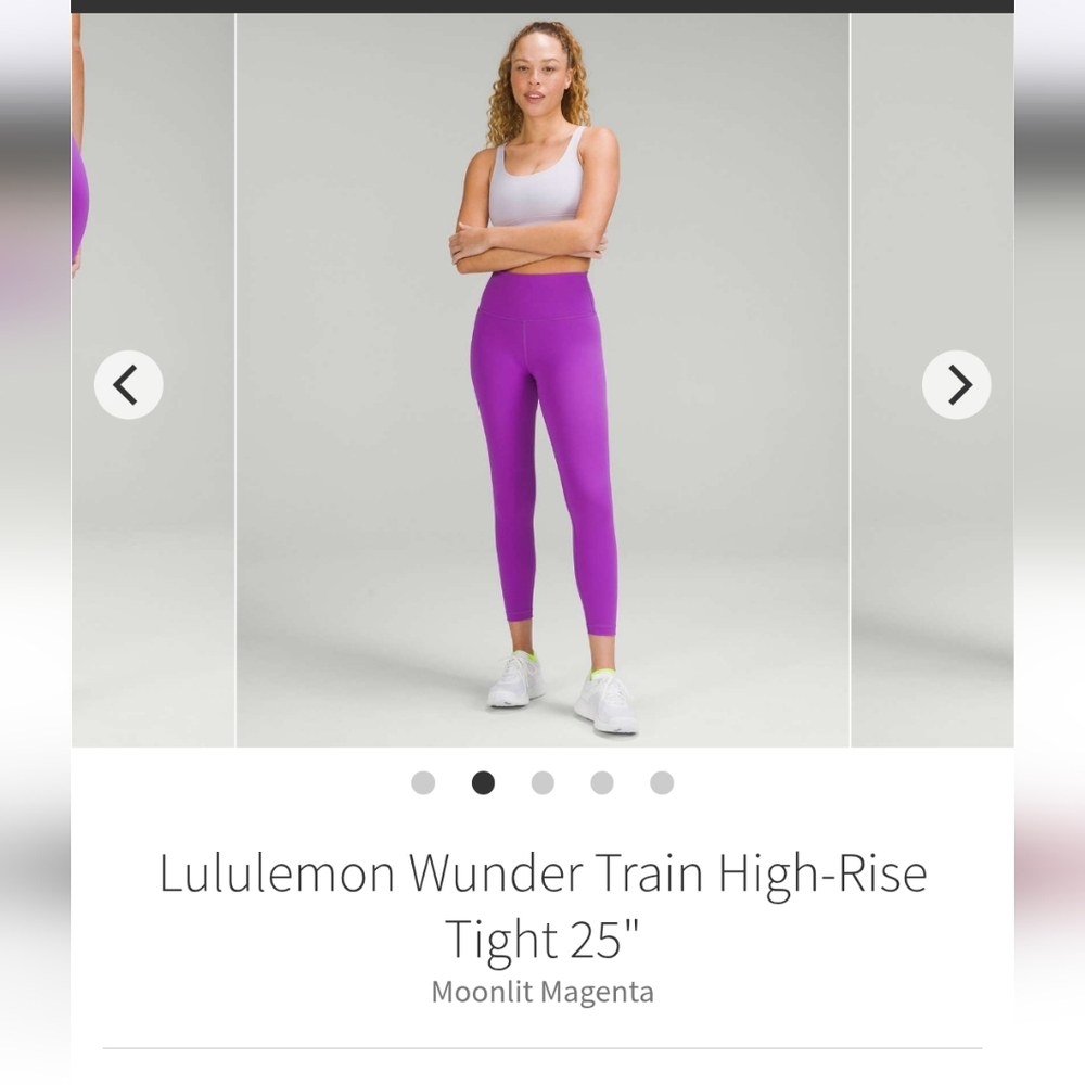 Lululemon Wunder Under Train High Rise Tight Leggings In Moonlit Magenta 23"